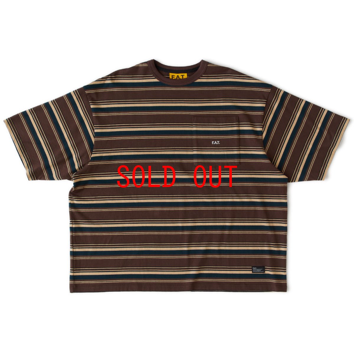 画像2: GRANDER Stripe S/S Border Tee BRN 半袖 ヘビーオンス ボーダー Tシャツ (2)