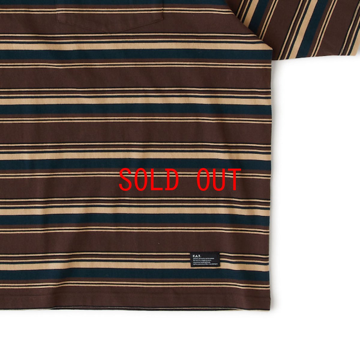 画像6: GRANDER Stripe S/S Border Tee BRN 半袖 ヘビーオンス ボーダー Tシャツ (6)