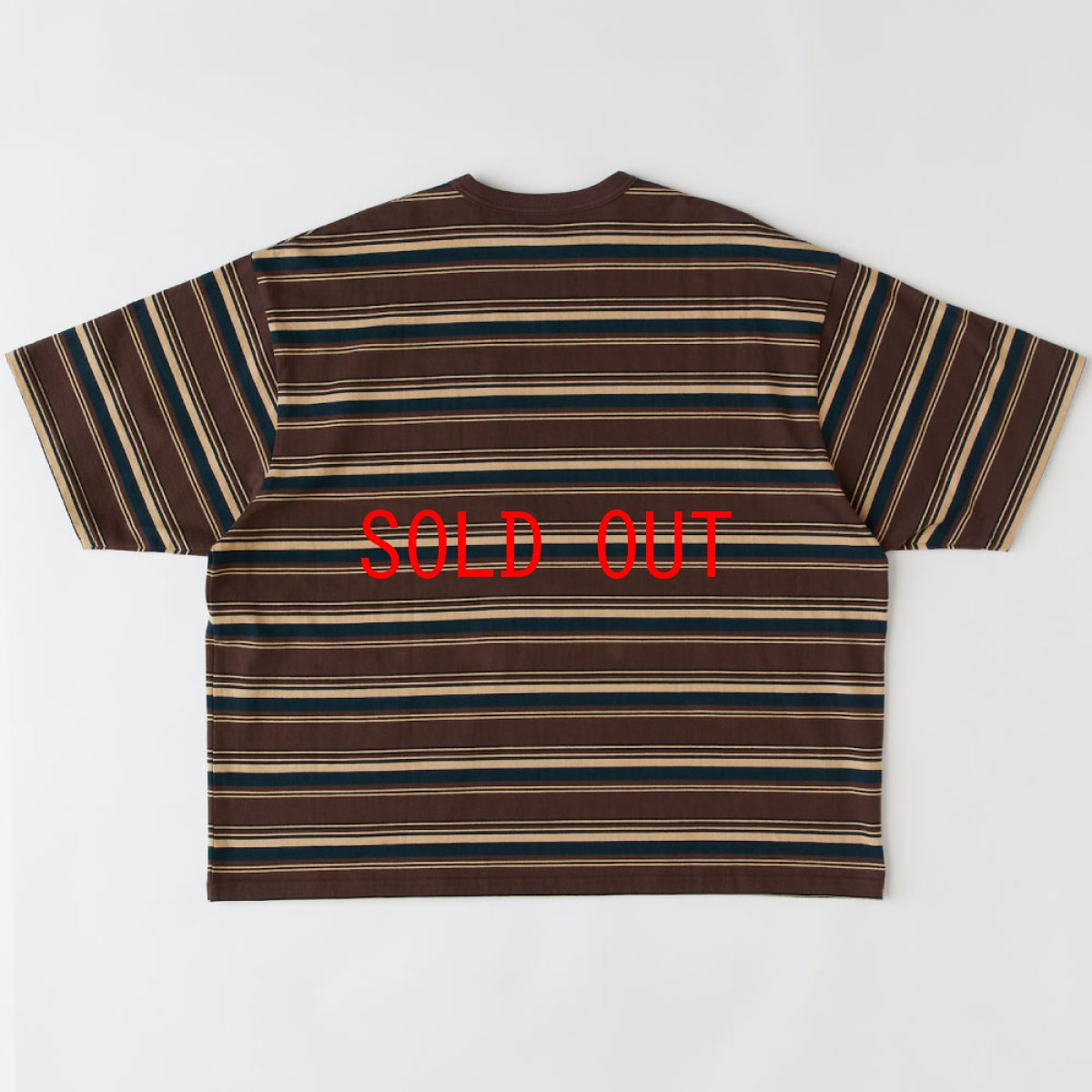 画像3: GRANDER Stripe S/S Border Tee BRN 半袖 ヘビーオンス ボーダー Tシャツ (3)