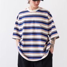 画像1: GRANDER Stripe S/S Border Tee WHT 半袖 ヘビーオンス ボーダー Tシャツ (1)