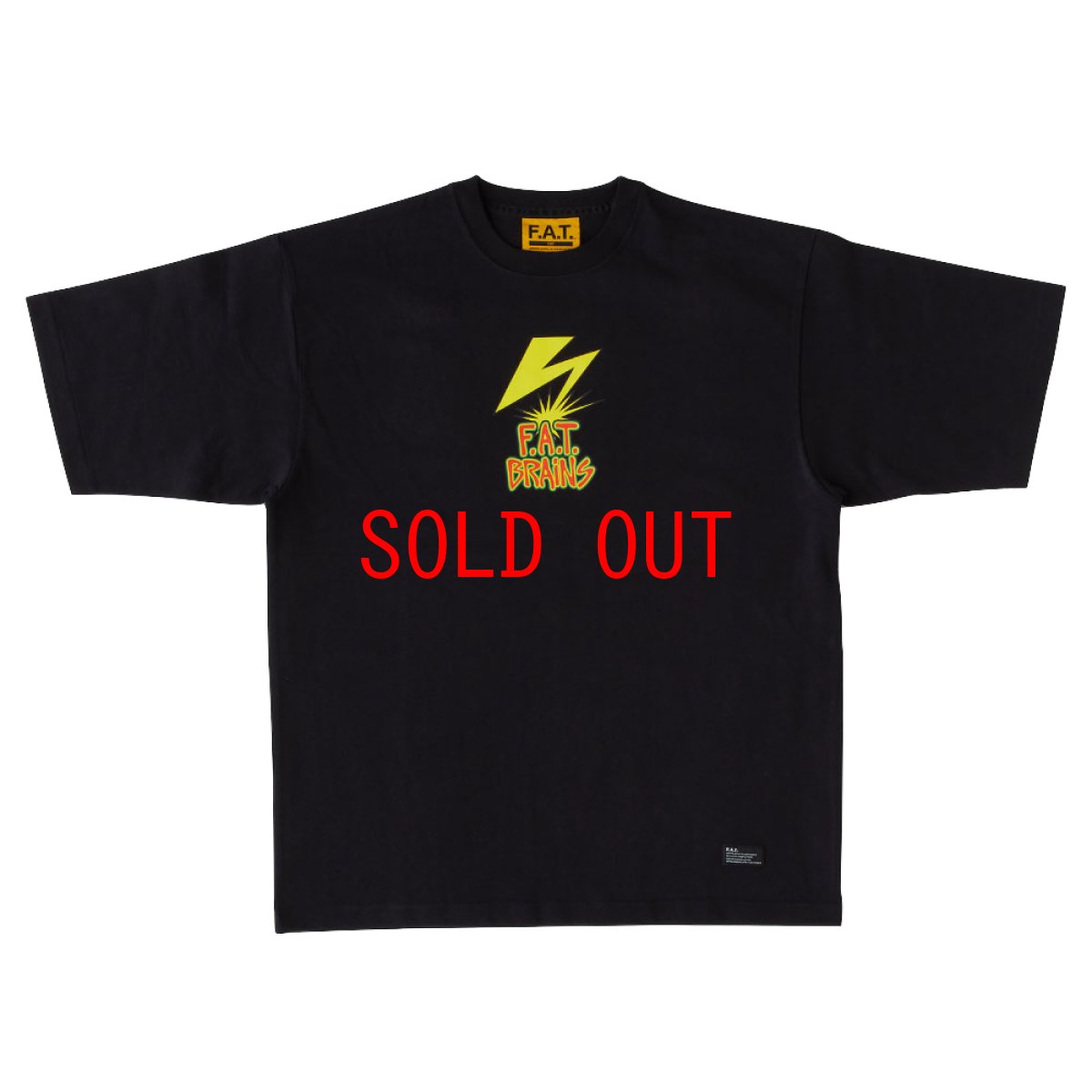 画像2: FATBRAIN S/S Tee BLK 半袖 ヘビーオンス Tシャツ (2)