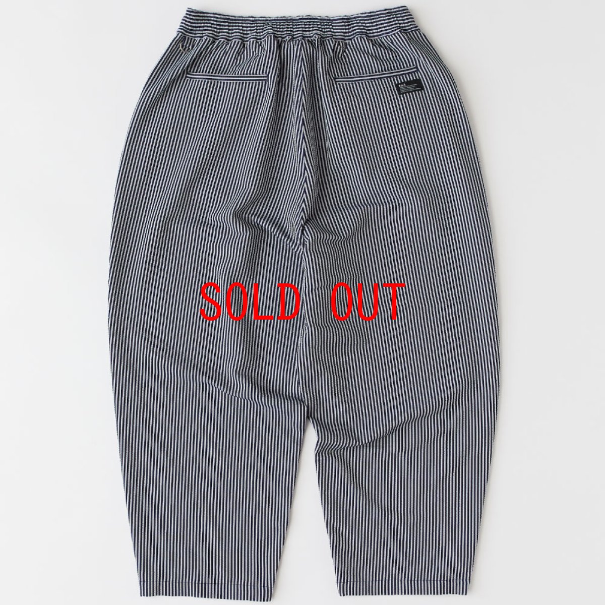 画像2: MEGARSEY Wide Stripe Pants サッカー ストライプ ジャージ ワイド イージー パンツ (2)