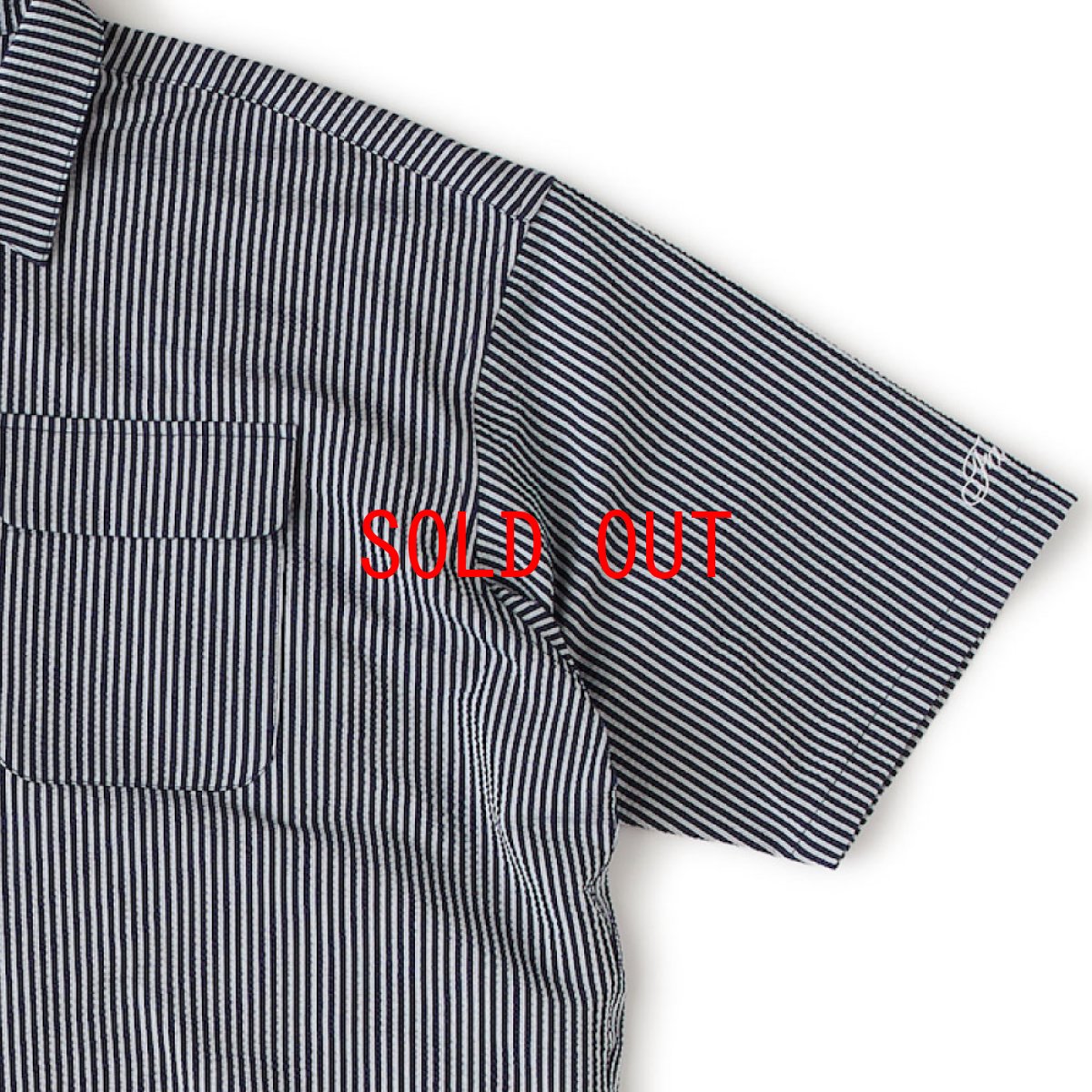 画像9: GIGARSEY S/S Stripe Shirts NVYサッカー ストライプ ジャージ 半袖 シャツ (9)
