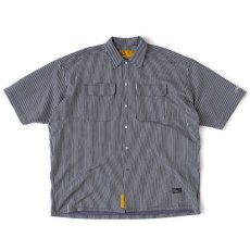 画像2: GIGARSEY S/S Stripe Shirts NVYサッカー ストライプ ジャージ 半袖 シャツ (2)