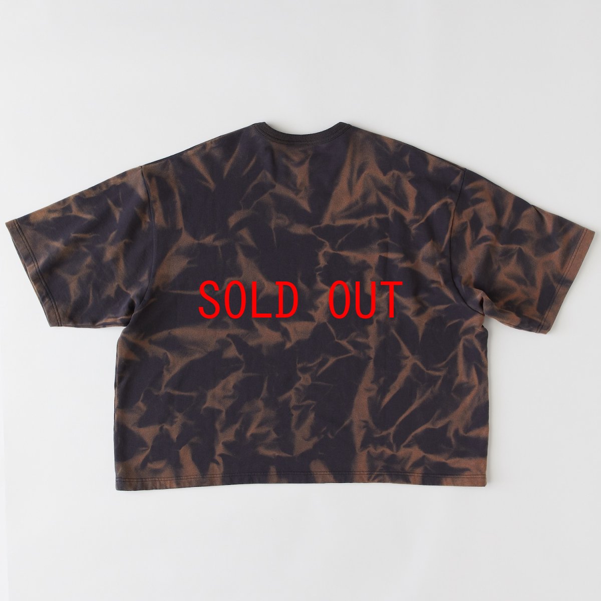 画像3: GIGAPATCH TieDye Cut&Saw CGRY 半袖 ヘビーオンス ブリーチ カットソー スウェット (3)