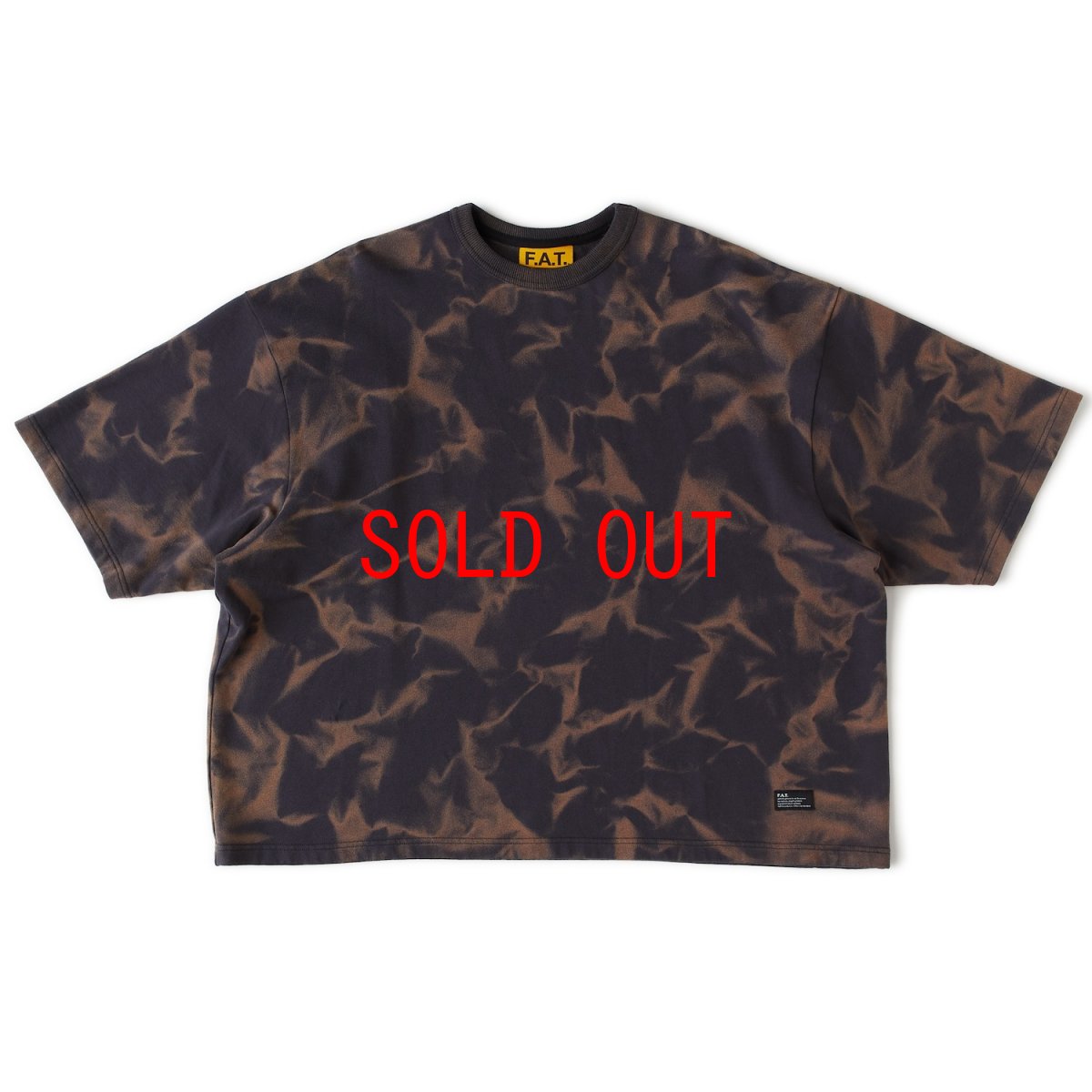 画像2: GIGAPATCH TieDye Cut&Saw CGRY 半袖 ヘビーオンス ブリーチ カットソー スウェット (2)