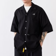 画像1: GIGALENO S/S Shirts BLK 半袖 コットン レノクロス シャツ (1)