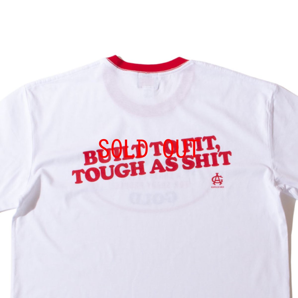 画像6: 【Acapulco Gold 沖縄 Tシャツ セレクトショップ】Oval Logo Ringer S/S Tee White/Red リンガー 半袖 シャツ メンズ (6)