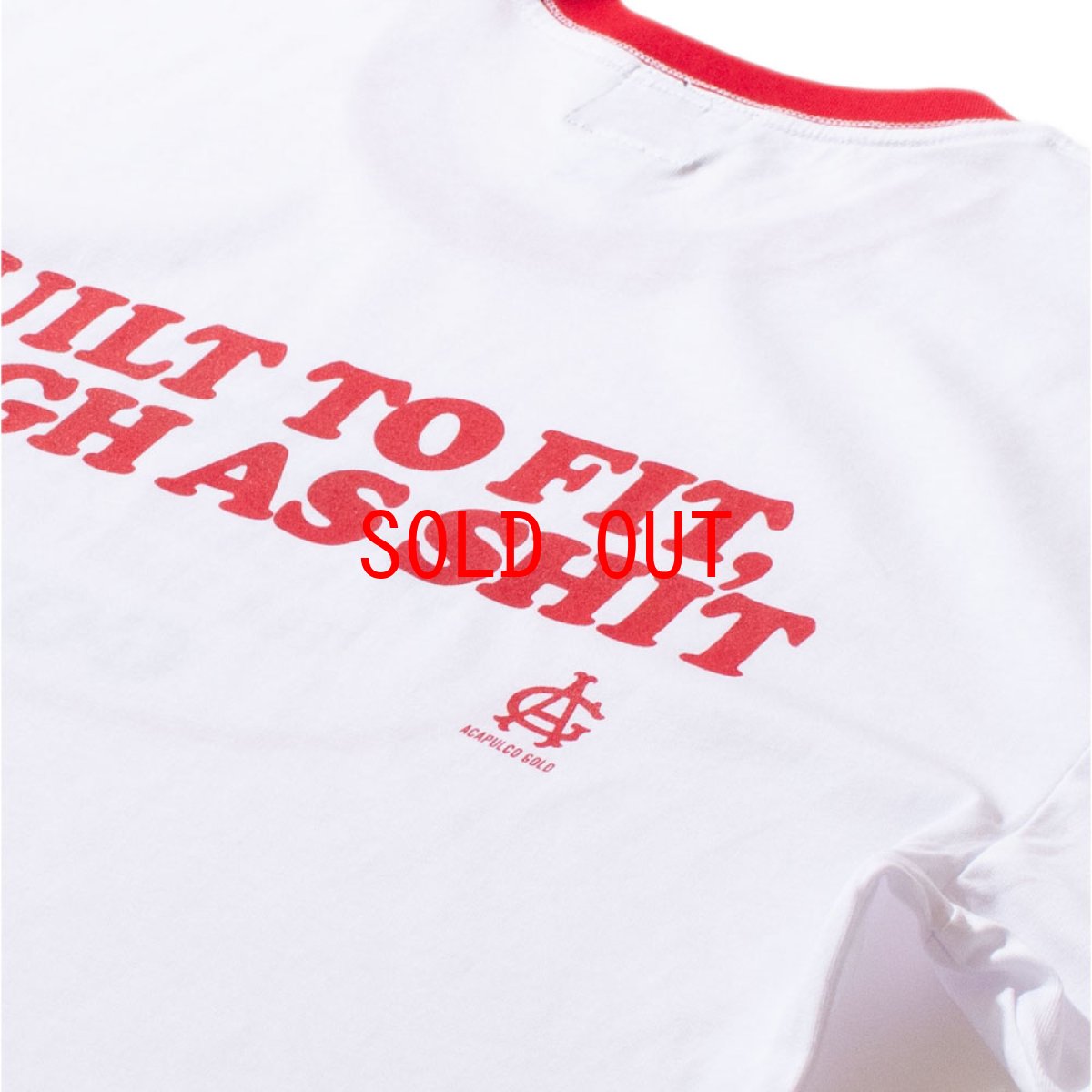画像4: 【Acapulco Gold 沖縄 Tシャツ セレクトショップ】Oval Logo Ringer S/S Tee White/Red リンガー 半袖 シャツ メンズ (4)