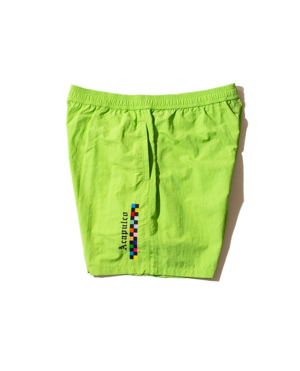 画像4: Recycled Light Weight Nylon Shorts Lime ナイロン ショート パンツ ショーツ (4)