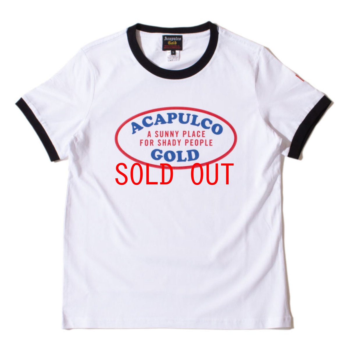 画像1: Oval Logo Ringer Ladies S/S Tee WHT/BLK レディース リンガー 半袖 Tシャツ (1)