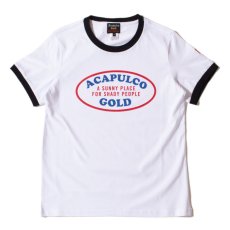 画像1: Oval Logo Ringer Ladies S/S Tee WHT/BLK レディース リンガー 半袖 Tシャツ (1)