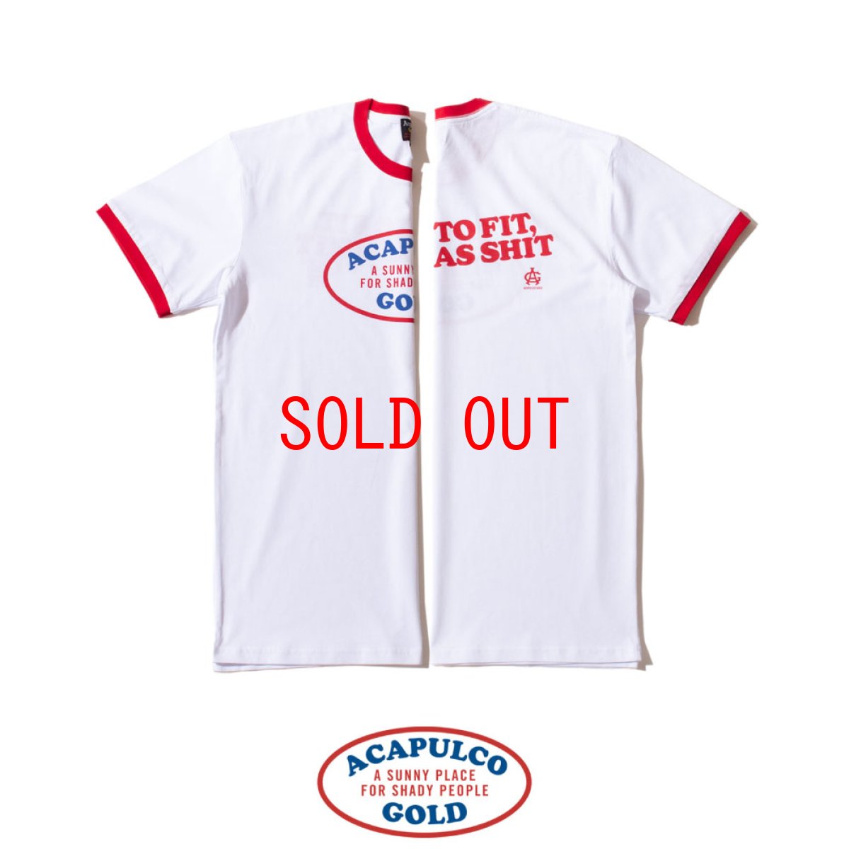画像9: 【Acapulco Gold 沖縄 Tシャツ セレクトショップ】Oval Logo Ringer S/S Tee White/Red リンガー 半袖 シャツ メンズ (9)