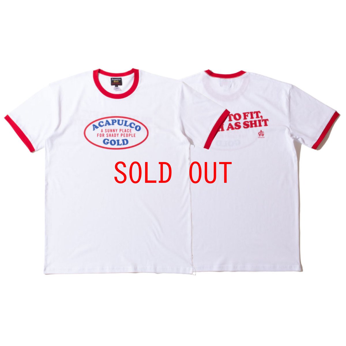 画像8: 【Acapulco Gold 沖縄 Tシャツ セレクトショップ】Oval Logo Ringer S/S Tee White/Red リンガー 半袖 シャツ メンズ (8)