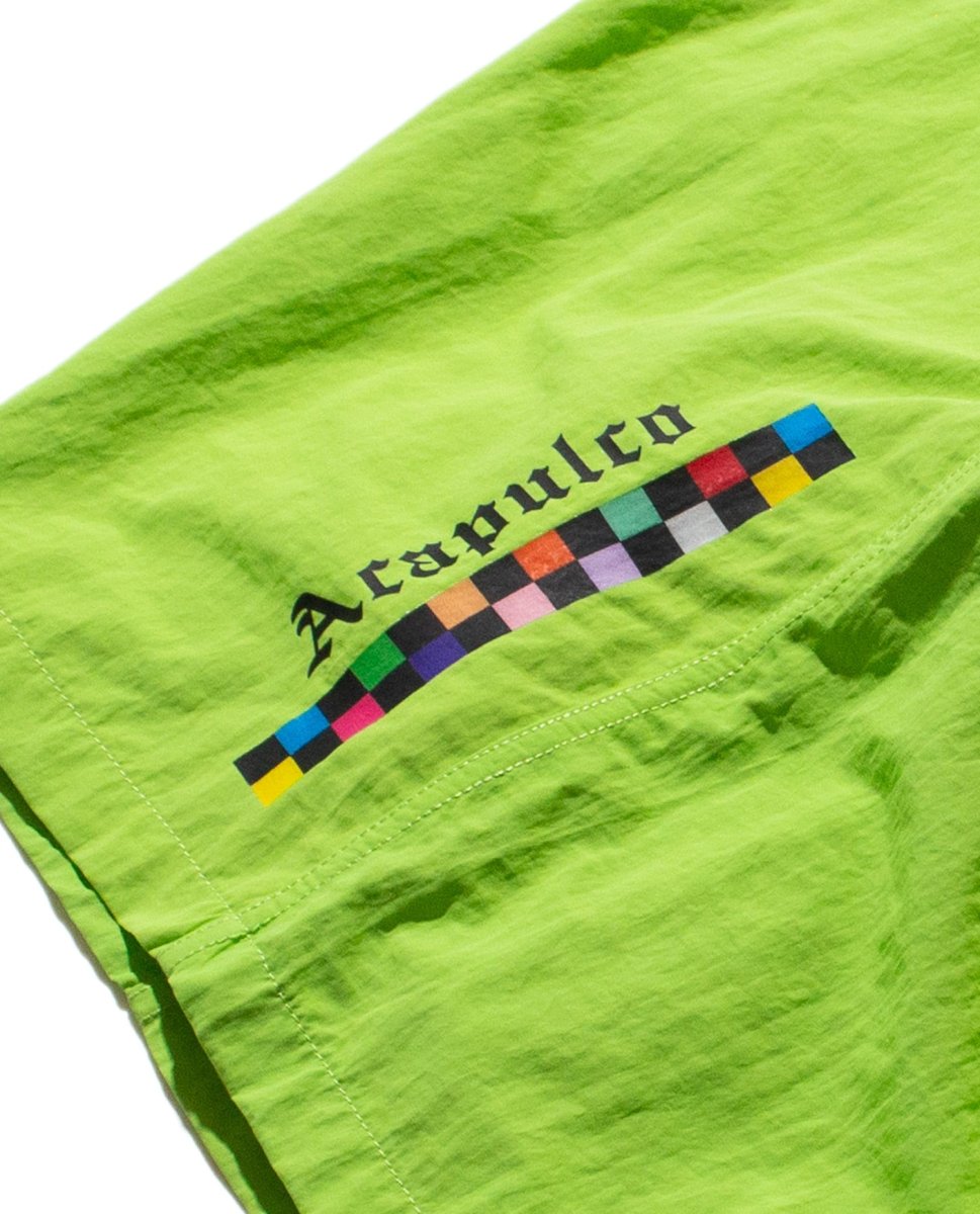 画像6: Recycled Light Weight Nylon Shorts Lime ナイロン ショート パンツ ショーツ (6)