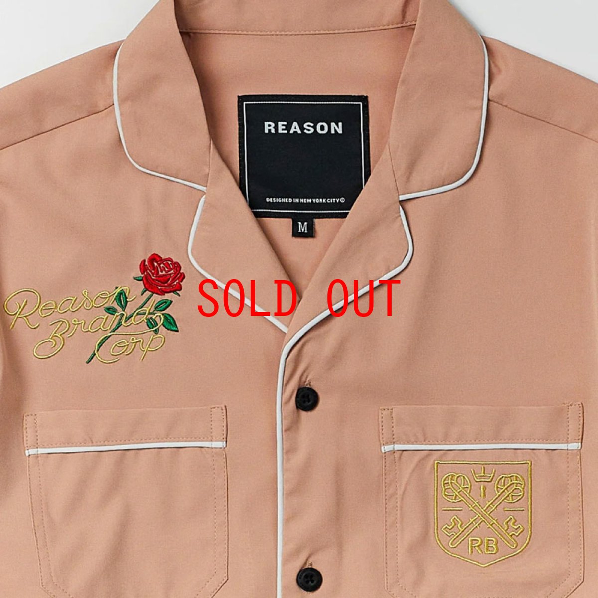 画像9: 【Reason 沖縄 シャツ メンズセレクトショップ】Clubmaster S/S Sleeping Shirt ピンク 半袖 (9)