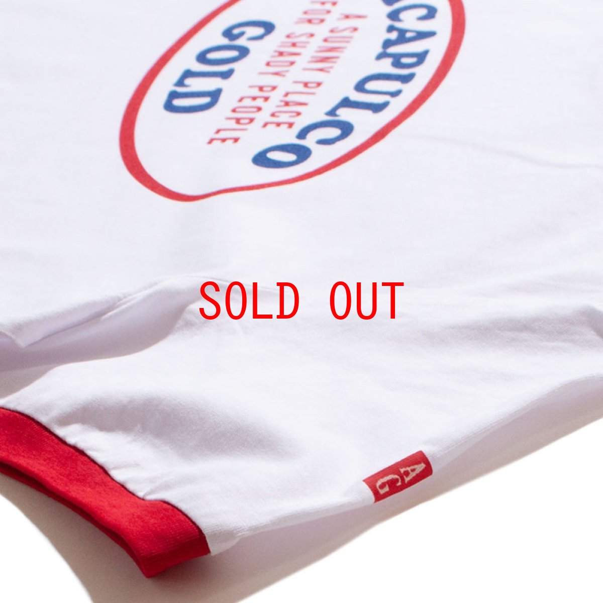 画像3: 【Acapulco Gold 沖縄 Tシャツ セレクトショップ】 Oval Logo Ringer Ladies S/S Tee White/Red レディース リンガー 半袖 シャツ (3)