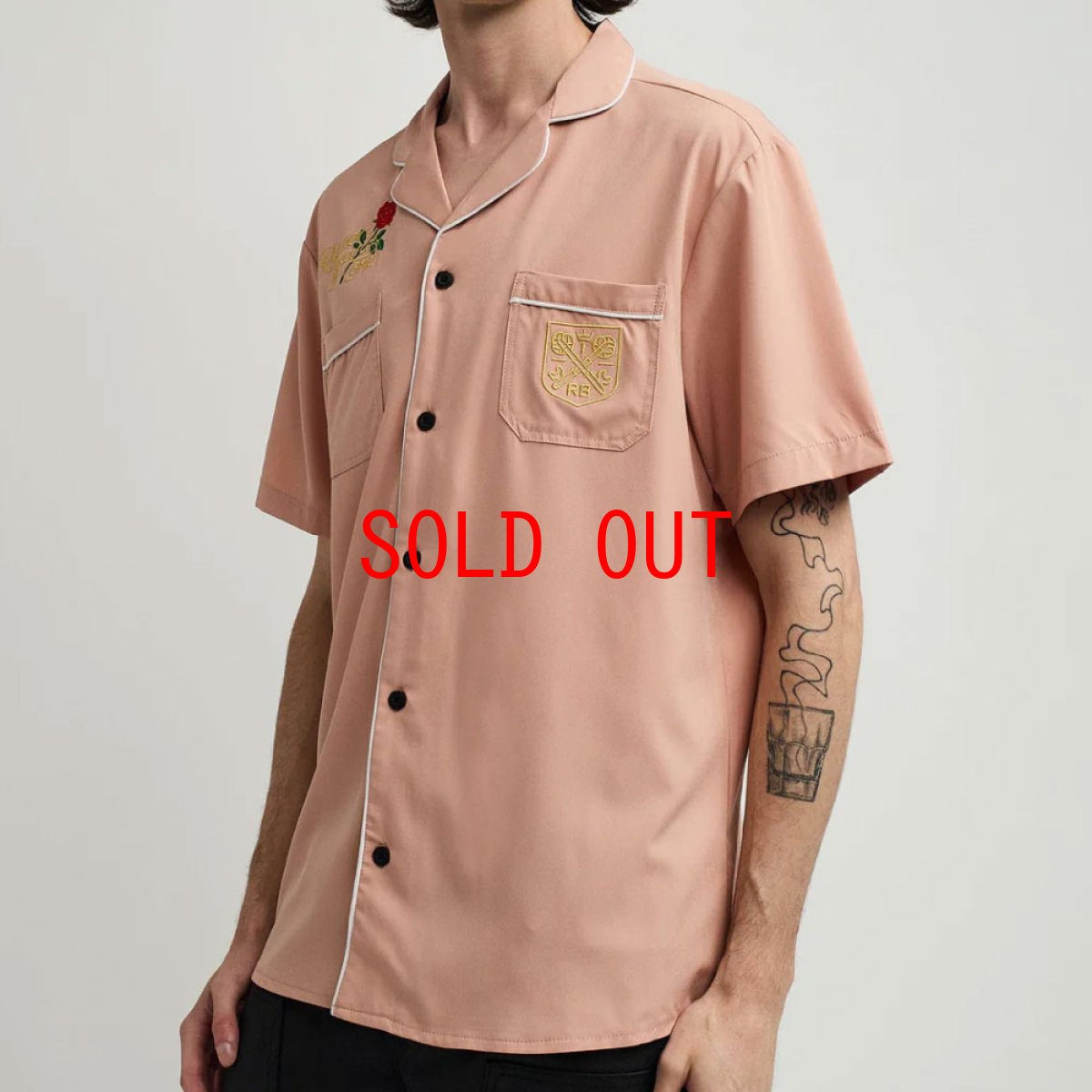 画像8: 【Reason 沖縄 シャツ メンズセレクトショップ】Clubmaster S/S Sleeping Shirt ピンク 半袖 (8)