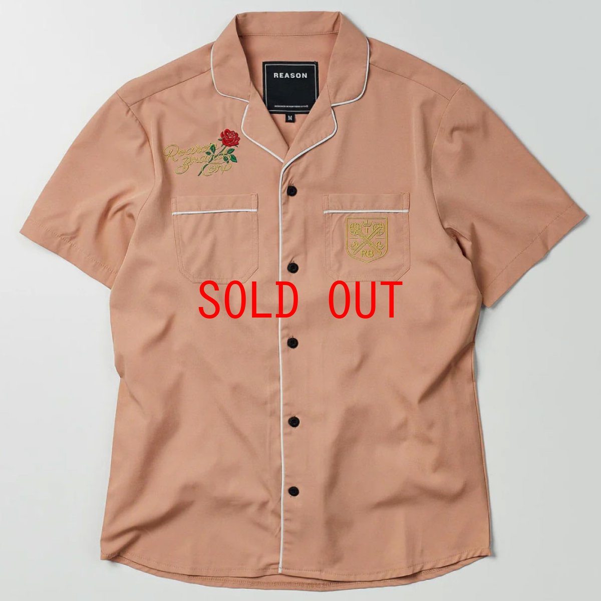 画像3: 【Reason 沖縄 シャツ メンズセレクトショップ】Clubmaster S/S Sleeping Shirt ピンク 半袖 (3)