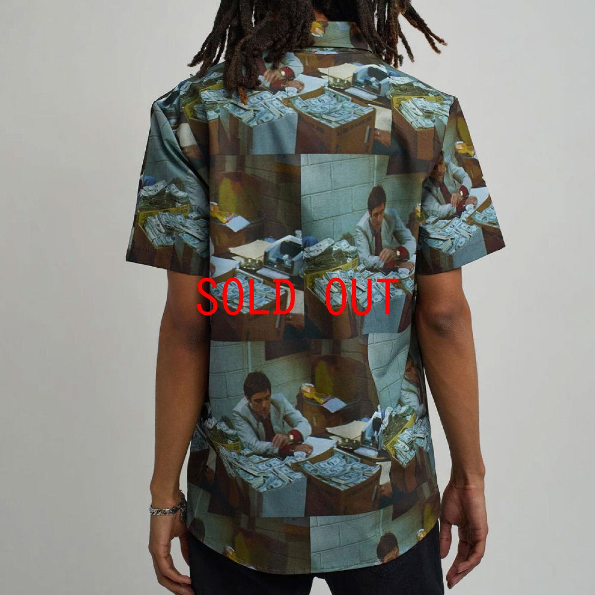 画像2: Scarface Money S/S Woven Shirt 半袖 スカーフェイス 総柄 シャツ (2)