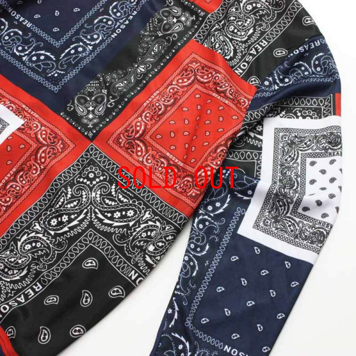 画像4: Zip Sweat Flag Bandana Hoodie Multi ジップ スウェット フラッグ バンダナ フーディー パーカー (4)