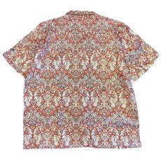 画像2: Paisley Allover S/S Shirts Burgundy 半袖 ペイズリー シャツ (2)