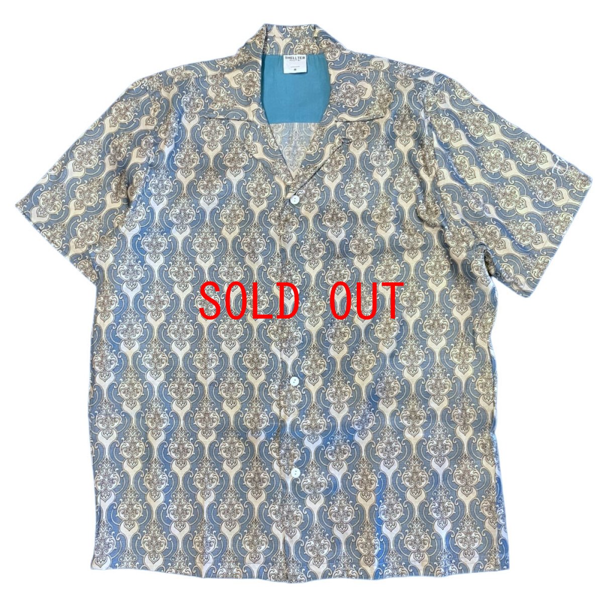 画像2: Paisley Allover S/S Shirts Blue 半袖 ペイズリー シャツ (2)