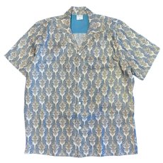 画像2: Paisley Allover S/S Shirts Blue 半袖 ペイズリー シャツ (2)