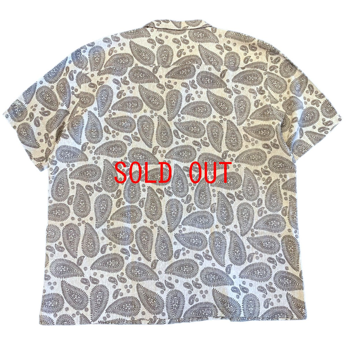 画像2: Paisley Allover S/S Linnen Like Shirts 半袖 ペイズリー シャツ (2)