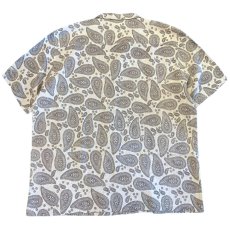 画像2: Paisley Allover S/S Linnen Like Shirts 半袖 ペイズリー シャツ (2)