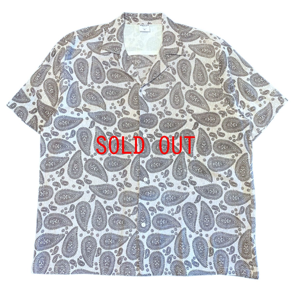 画像1: Paisley Allover S/S Linnen Like Shirts 半袖 ペイズリー シャツ (1)