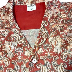 画像6: Paisley Allover S/S Shirts Burgundy 半袖 ペイズリー シャツ (6)