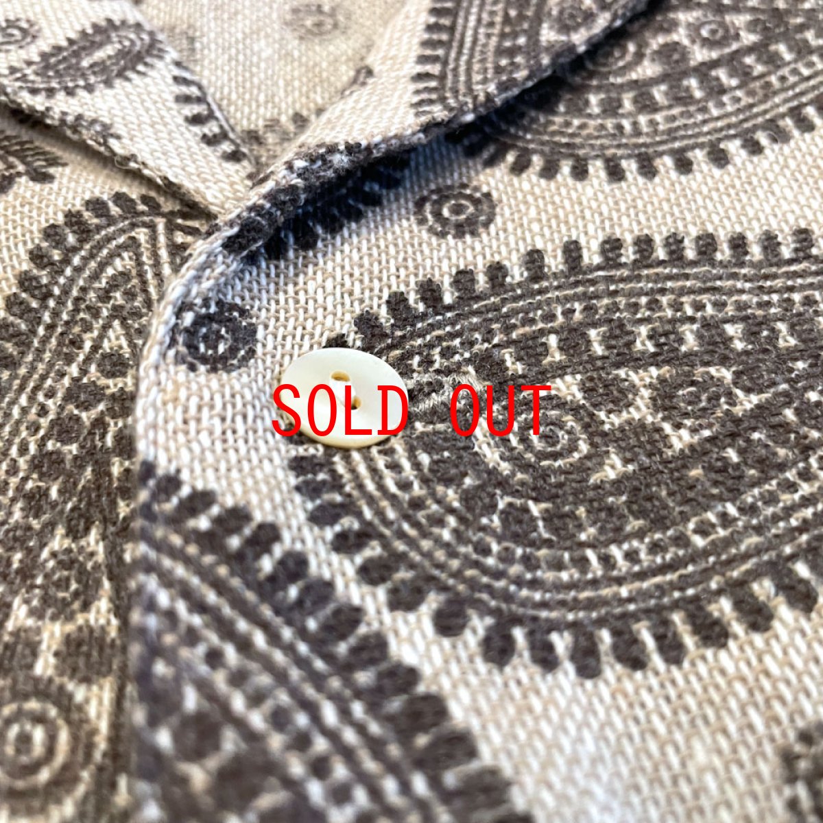 画像4: Paisley Allover S/S Linnen Like Shirts 半袖 ペイズリー シャツ (4)