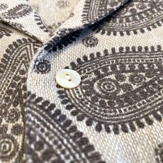 画像4: Paisley Allover S/S Linnen Like Shirts 半袖 ペイズリー シャツ (4)