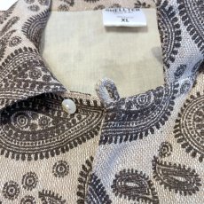 画像5: Paisley Allover S/S Linnen Like Shirts 半袖 ペイズリー シャツ (5)