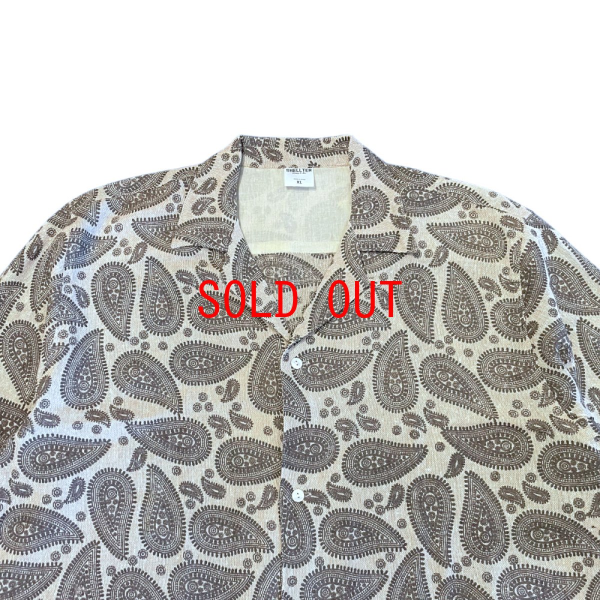 画像3: Paisley Allover S/S Linnen Like Shirts 半袖 ペイズリー シャツ (3)