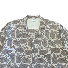 画像3: Paisley Allover S/S Linnen Like Shirts 半袖 ペイズリー シャツ (3)