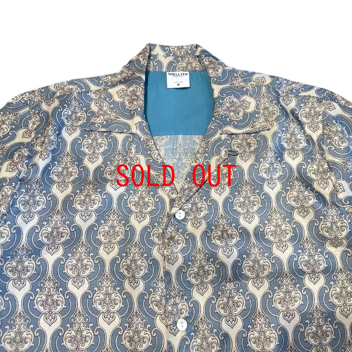 画像4: Paisley Allover S/S Shirts Blue 半袖 ペイズリー シャツ (4)