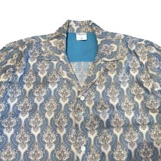 画像4: Paisley Allover S/S Shirts Blue 半袖 ペイズリー シャツ (4)