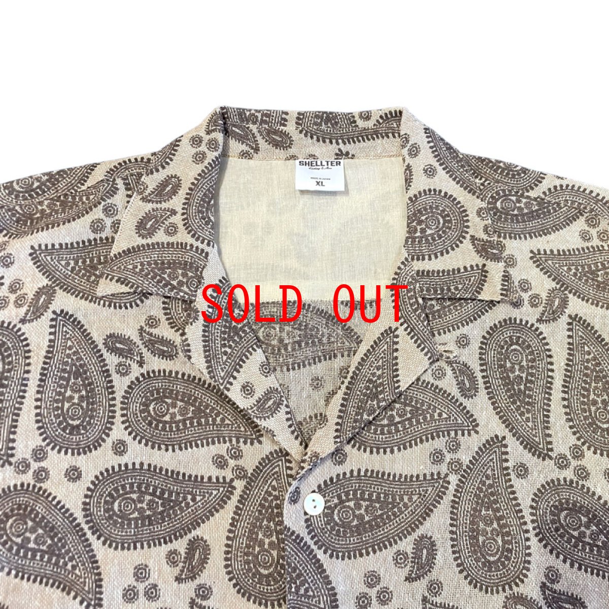 画像10: Paisley Allover S/S Linnen Like Shirts 半袖 ペイズリー シャツ (10)