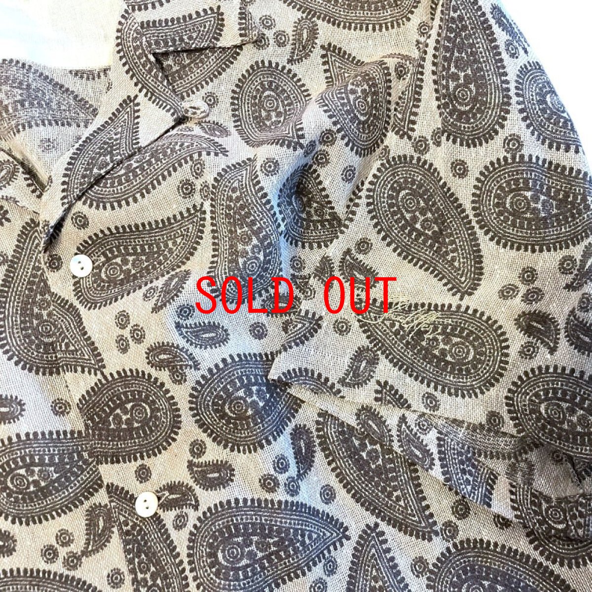 画像7: Paisley Allover S/S Linnen Like Shirts 半袖 ペイズリー シャツ (7)