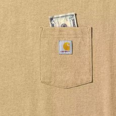 画像3: US Pocket S/S One Point Loose Fit Heavyweight Tee Desert ポケット ワンポイント ロゴ 無地 半袖 Tシャツ K87 (3)