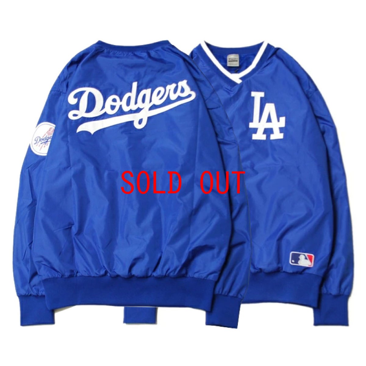 画像1: X Los Angeles Pullover Nylon Jacket ロサンゼルス ドジャース ナイロン プルオーバー ジャケット MLB 公式 Official  (1)