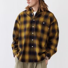 画像1: × BIG MAC MAC SHADE Flannel Check Shirts YLW ビッグマック 長袖 フランネル チェック シャツ (1)