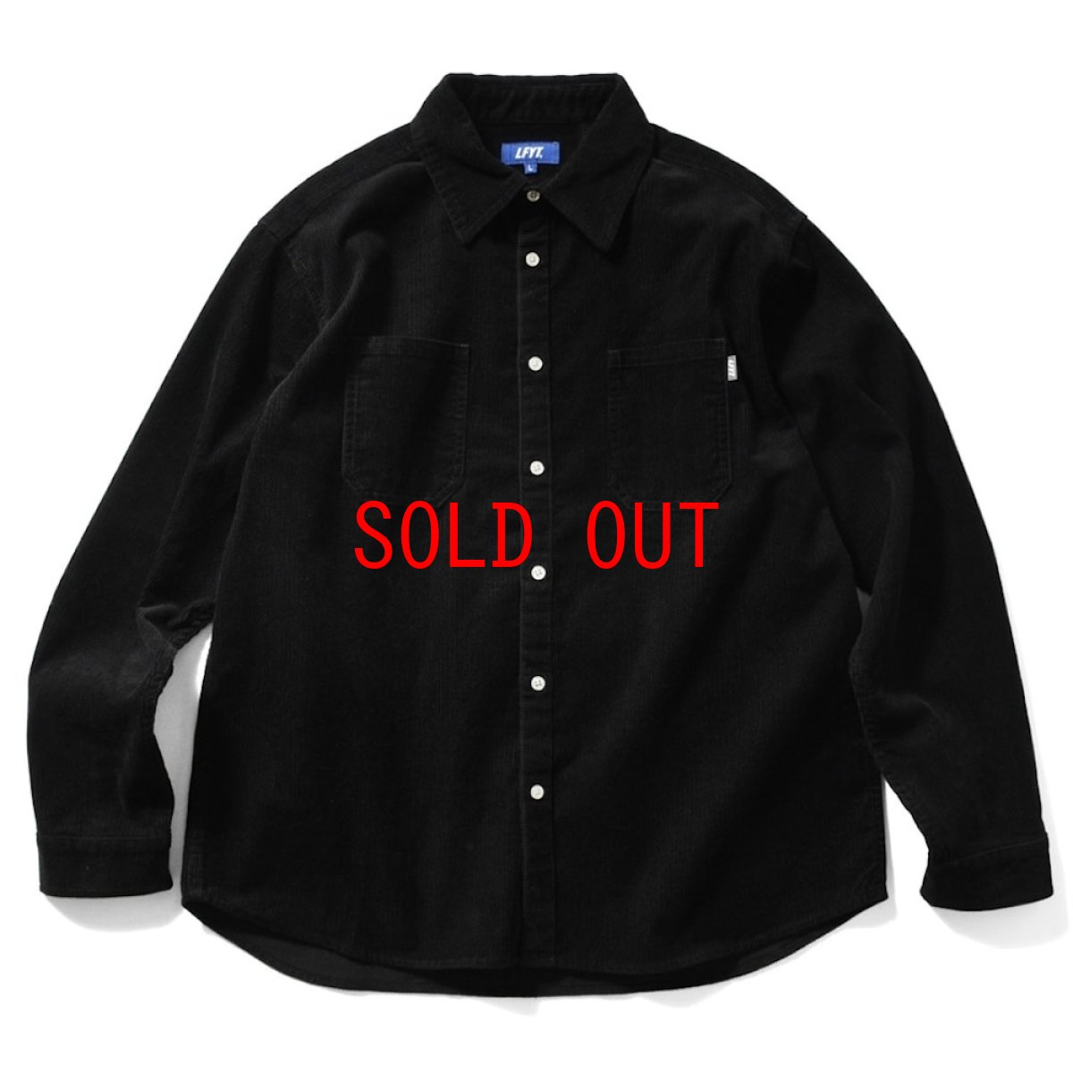 画像1: Classic Corduroy L/S Shirt BLK 長袖 コーデュロイ シャツ (1)