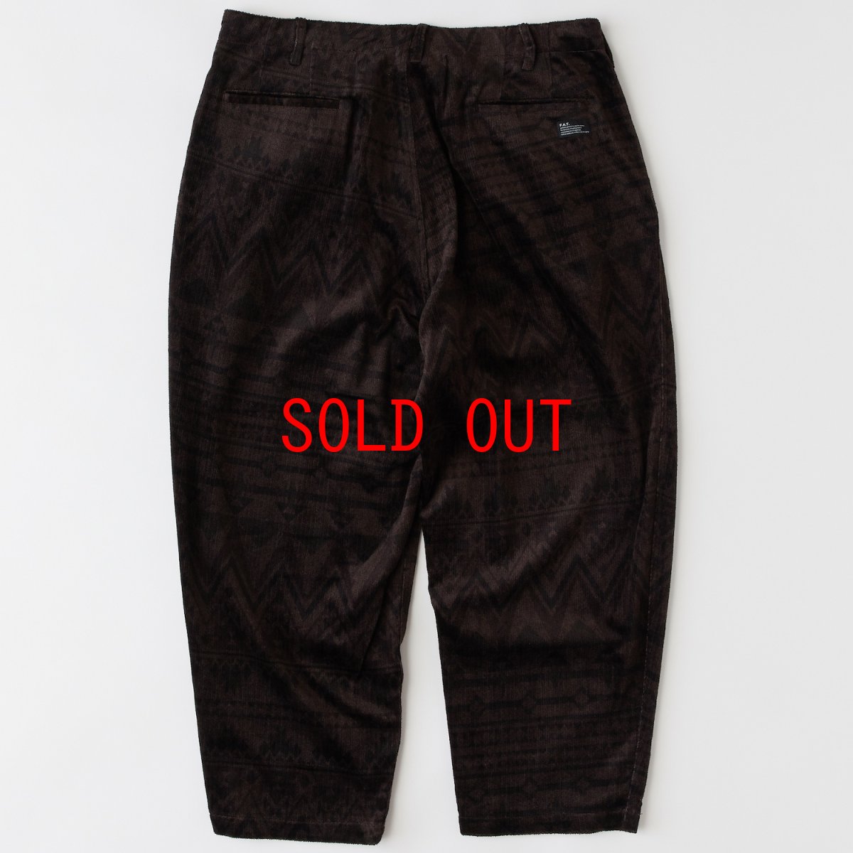 画像3: MEGANATIVE Corduroy Pants BRN ネイティブプリント コーデュロイ パンツ (3)