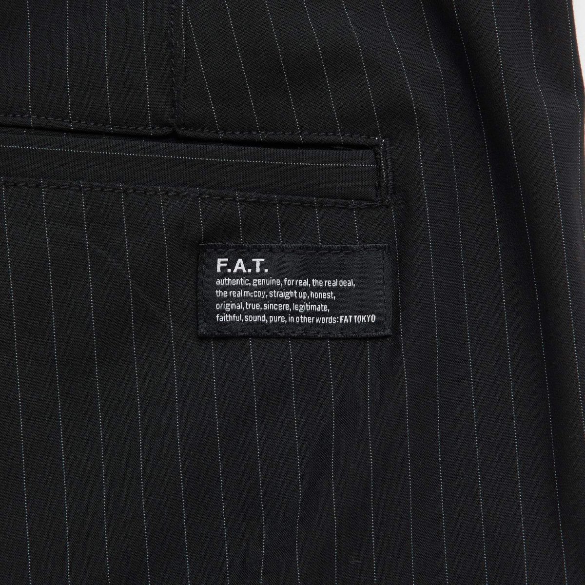 画像4: STROROUSER Pin Stripe Trouser Pants タック ワイド ストライプ トラウザー パンツ (4)