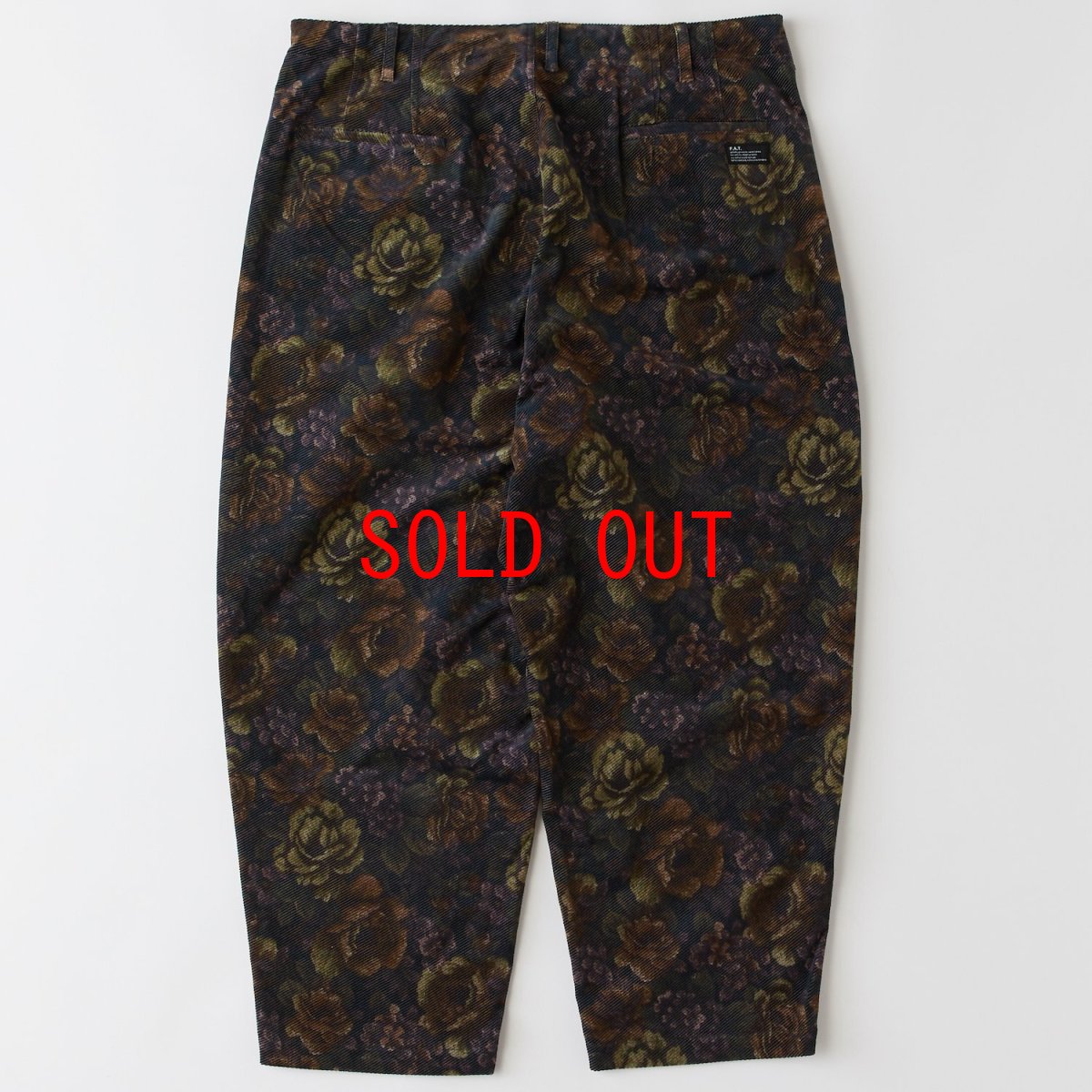 画像3: MEGABLOSSOM Corduroy Pants GRN ボタニカルプリント コーデュロイ パンツ (3)