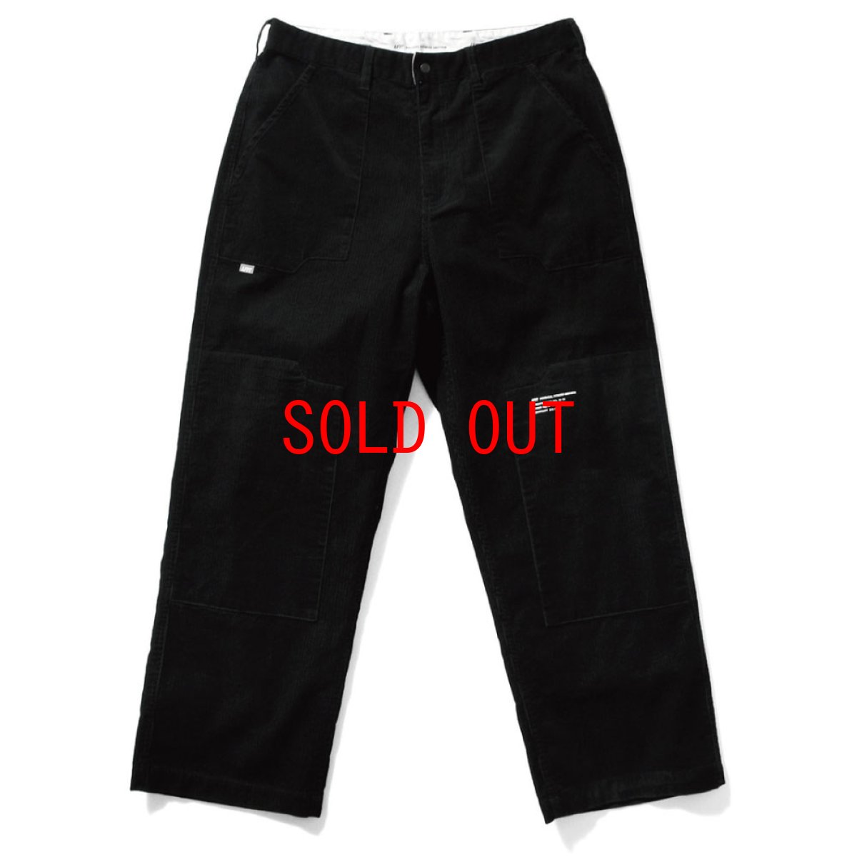 画像1: Double Knee Corduroy Pants BLK ダブルニー コーデュロイ ワーク パンツ (1)