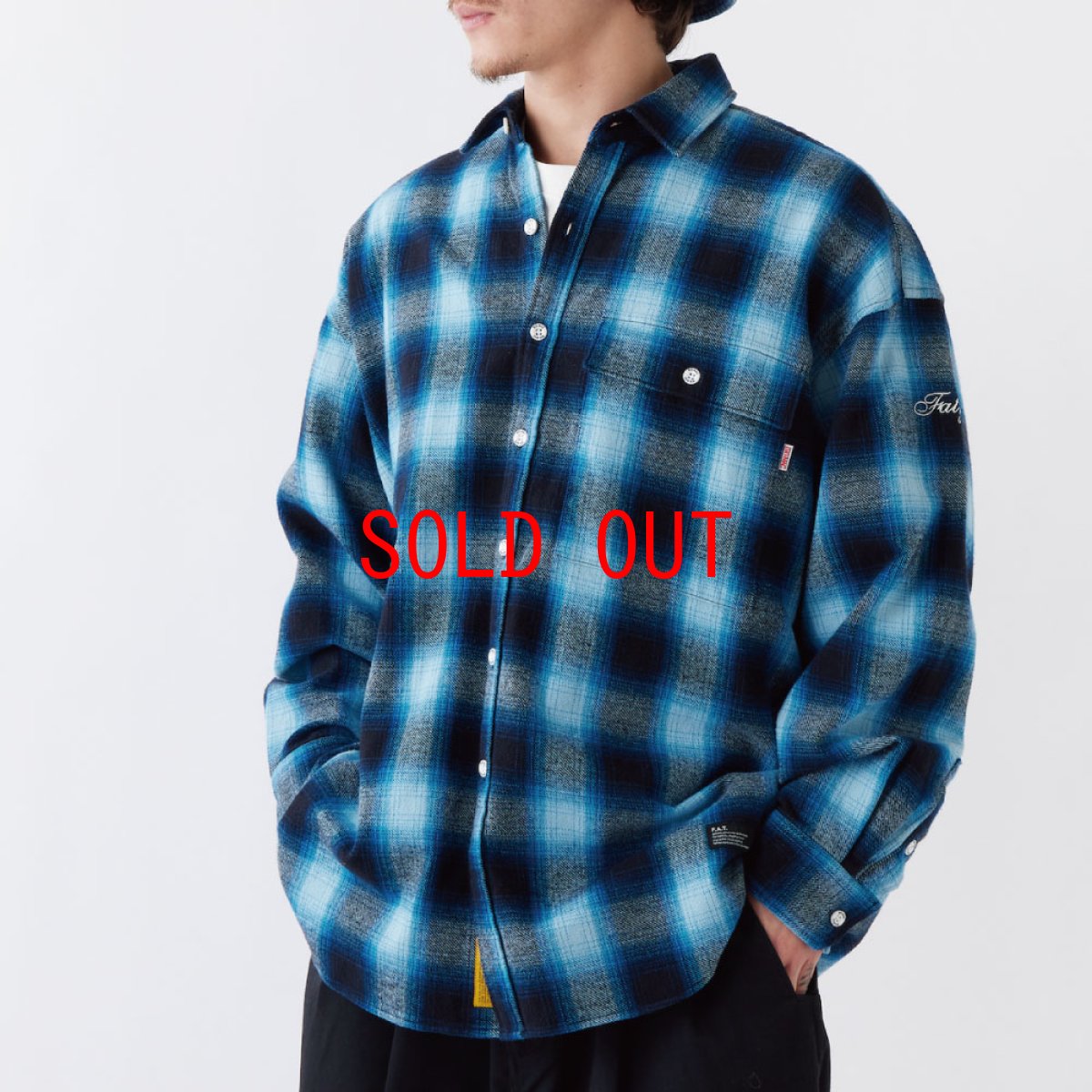 画像1: × BIG MAC MAC SHADE Flannel Check Shirts BLU ビッグマック 長袖 フランネル チェック シャツ (1)